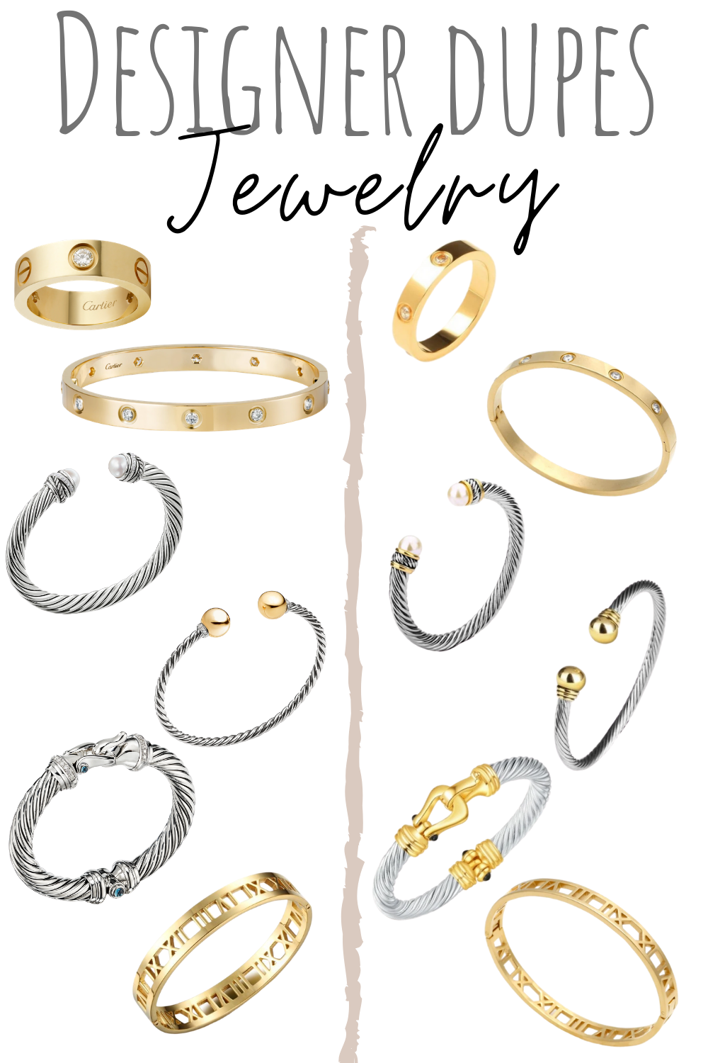 Designer Jewelry Dupes, Designer Dupes